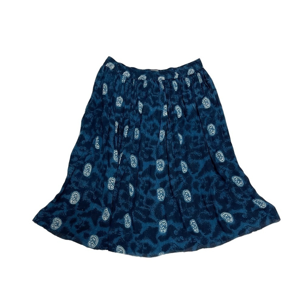 Penmans maxi skirt size M paisley blue crinkle cottage core prairie